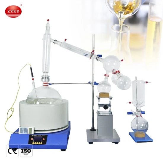 5L 10L 20L Laboratório Químico Vacuum Short Path Evaporator Price Wiped Film Destillation Equipment Turn Key System Short Path Distillation Kit