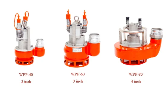 Bomba de polpa hidráulica portátil de cabeça alta de 4 polegadas submersível à venda